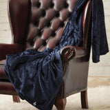 Luxuriöse Fleece-Thermodecke/Überwurf – Marineblau