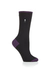 Damen Ultra Lite Oia Fersen- und Zehensocken – Schwarz und Lila